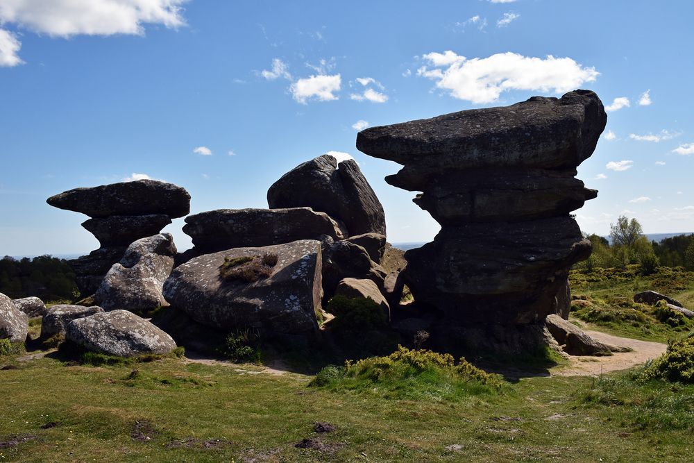 Rock formations on a sunny day