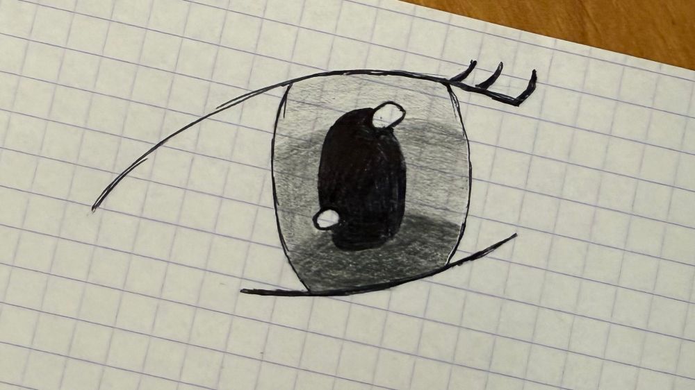 Sketch of an eye with gradient iris