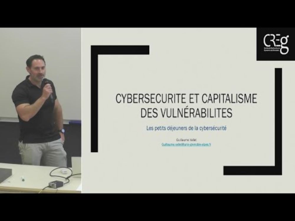 "Cybersécurité et capitalisme des vulnérabilités"
