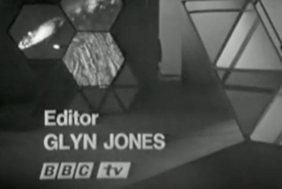 The end credit from the first edition of Tomorrow's World, showing the name of my great uncle - and the programme's creator - Glyn Jones.