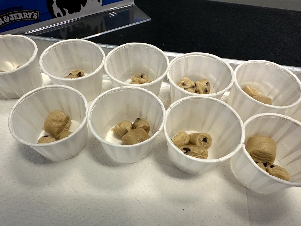 Cookie Dough components for ice cream at Ben and Jerry’s headquarters 