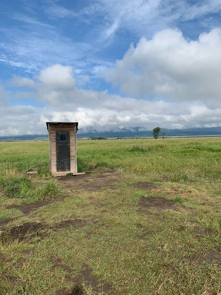 Outhouse on Mormon Row in Moose Wyoming 