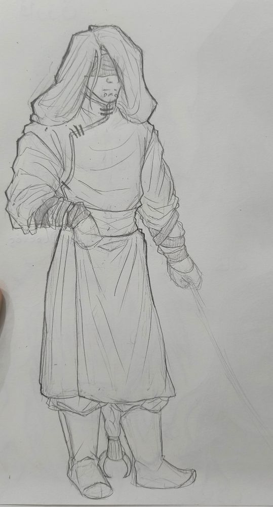 Garamgai, meu oc, usando um dil tradicional mongol