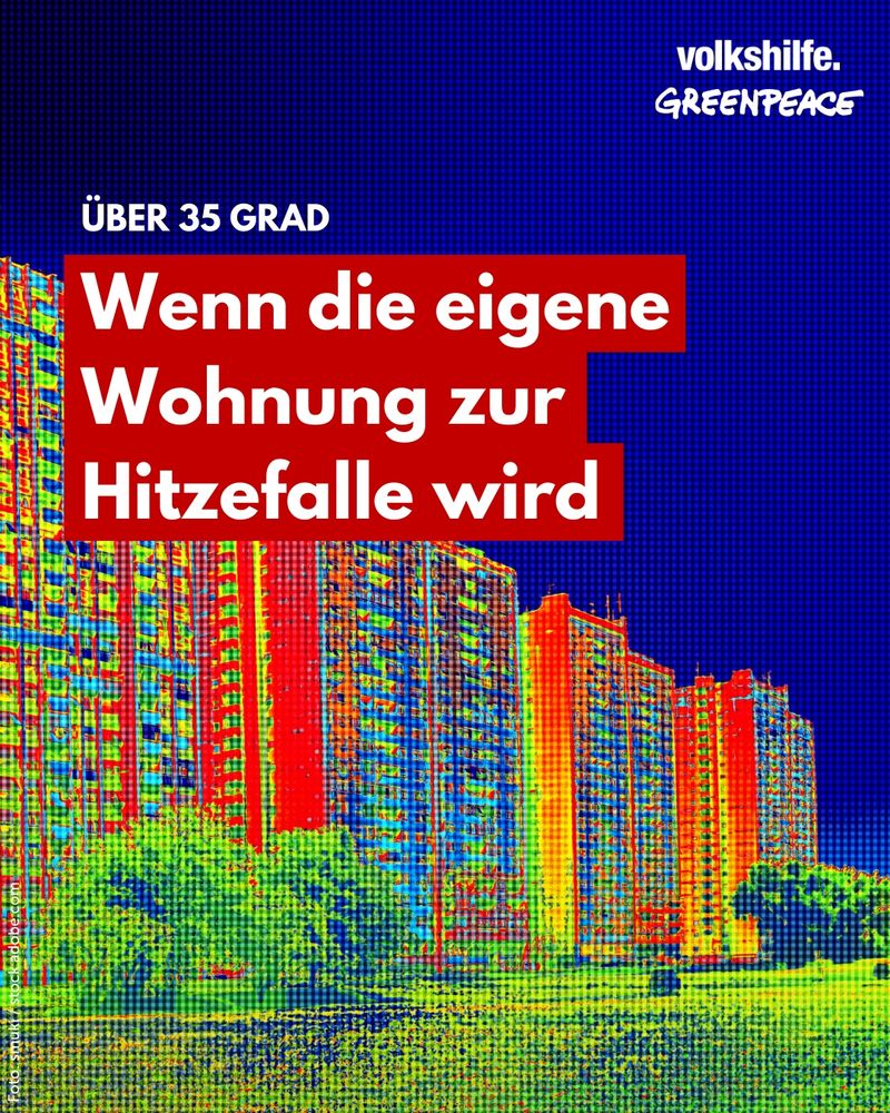 Hitzebild eines Wohnhauses. Die Farben zeigen
