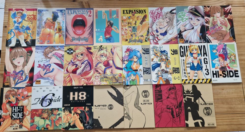 Lot of doujins from Studio Loud in School, Hassystant, CDPA & GUY-YA (Hirano Kouta's circle)