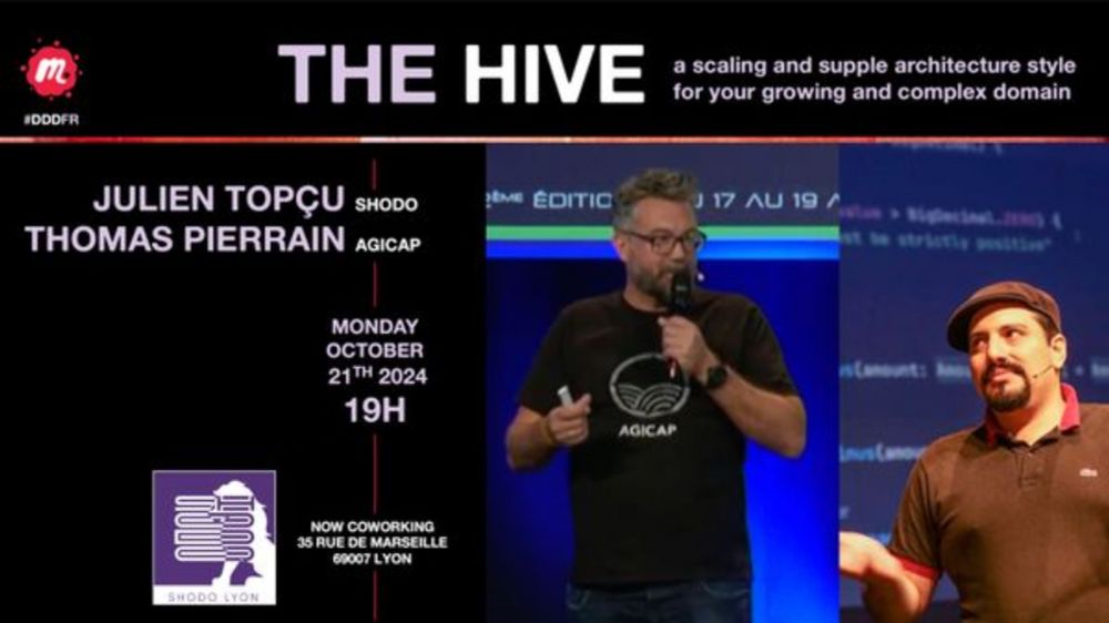 The Hive: a scaling and supple architecture style for your growing and complex d, Mon, Oct 21, 2024, 7:15 PM   | Meetup