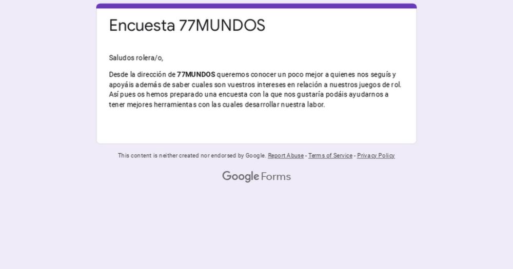 Encuesta 77MUNDOS