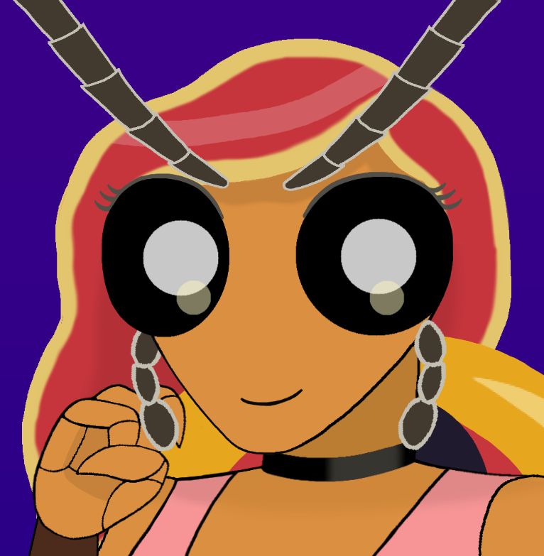 Ashlee has blonde hair and dyes it red. Not with blood, at least, I don't think it's blood?