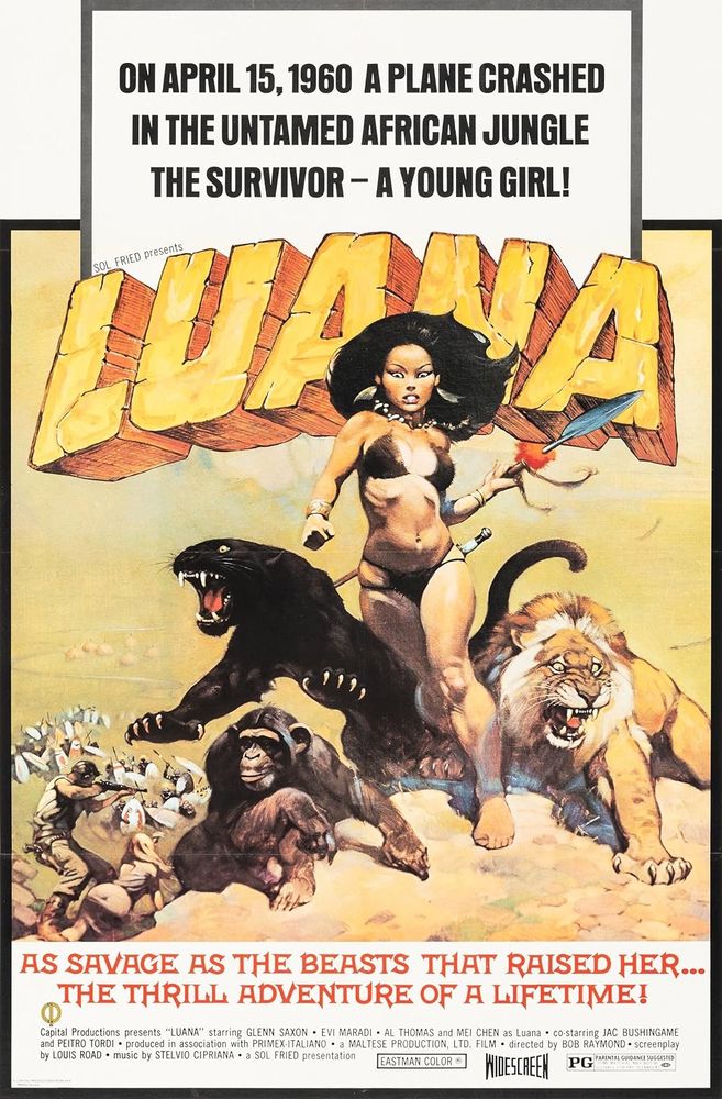 Frank Frazetta poster art for the 1968 film Luana.