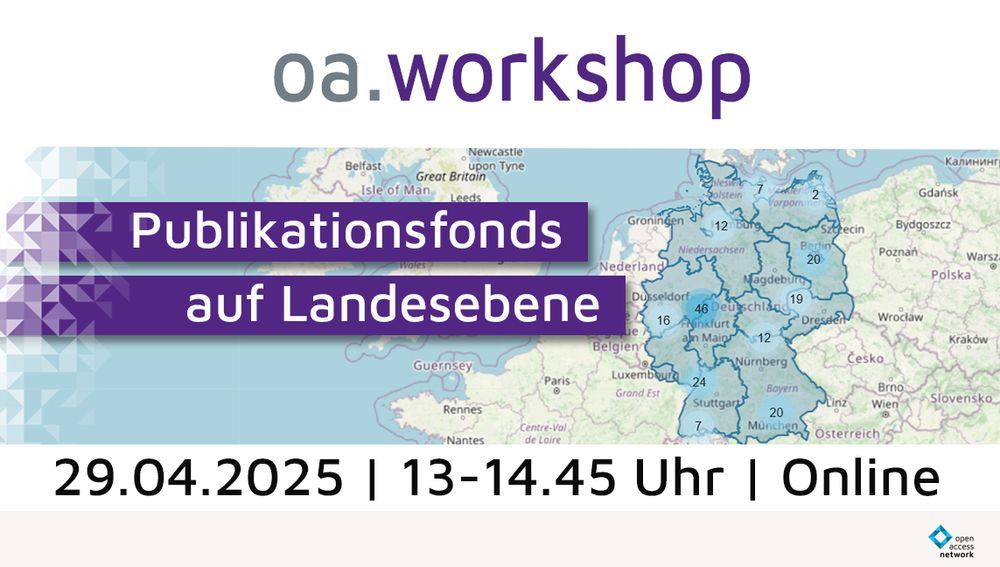 oa.workshop | Publikationsfonds auf Landesebene | 29.04.2025 | 13-14.45 Uhr | Online