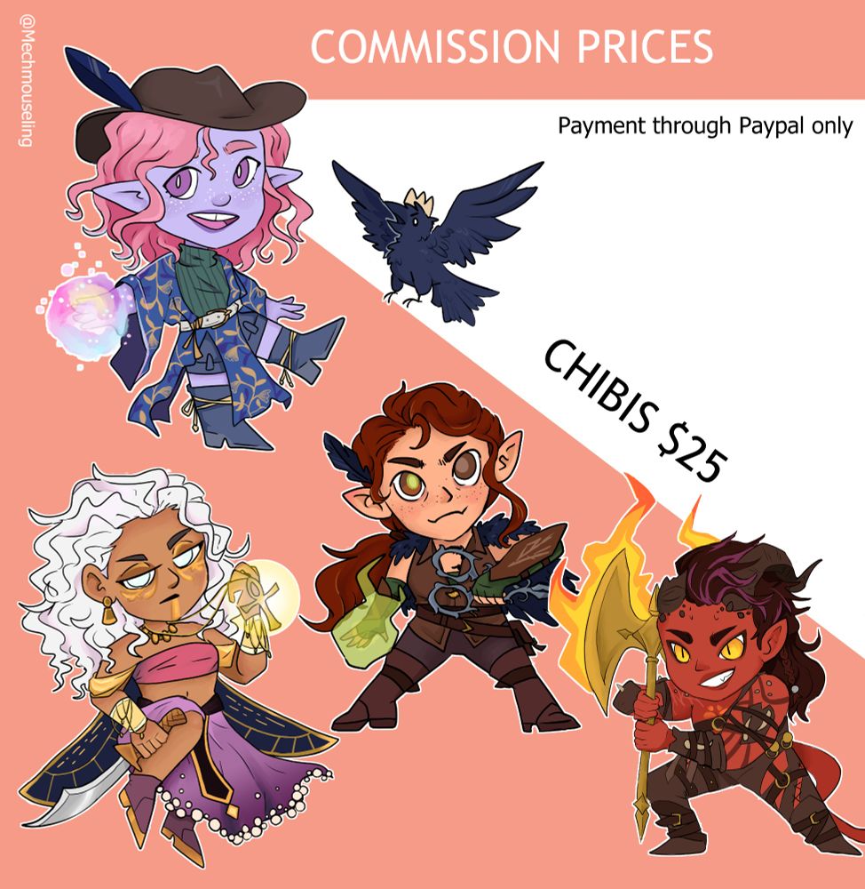 Commission prices. $25 chibis.