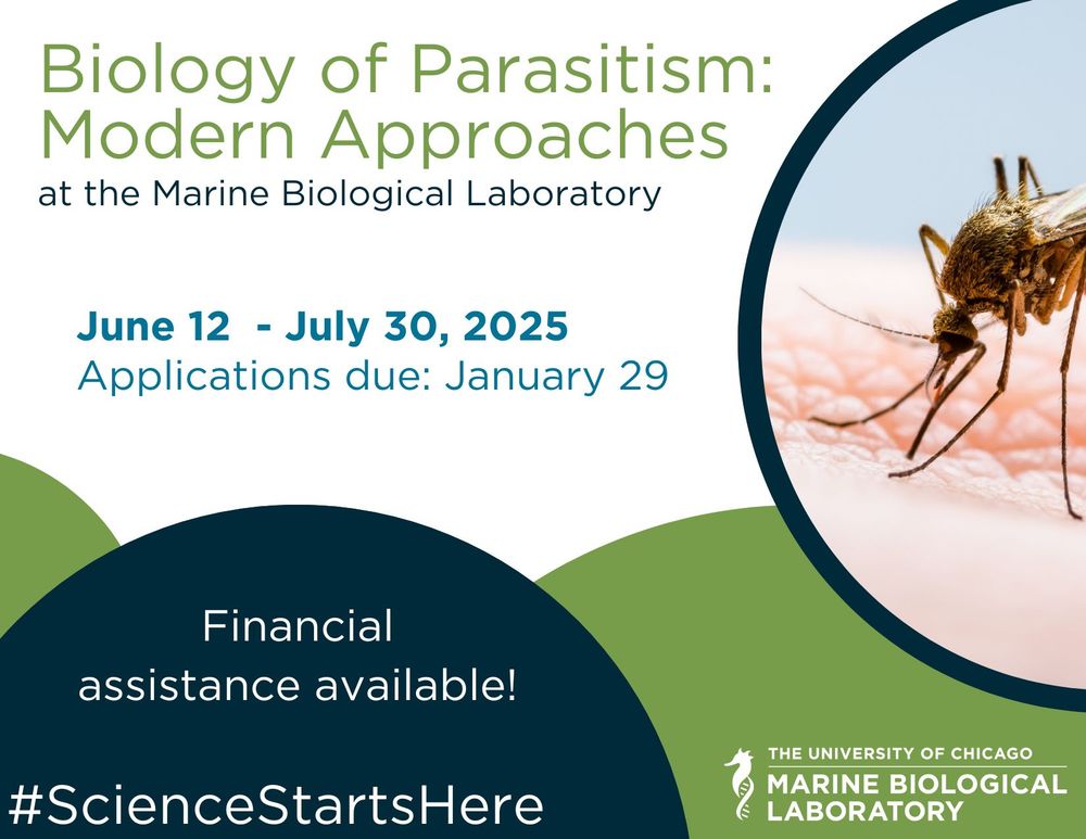A flyer for the MBL's 2025 Biology of Parasitism course