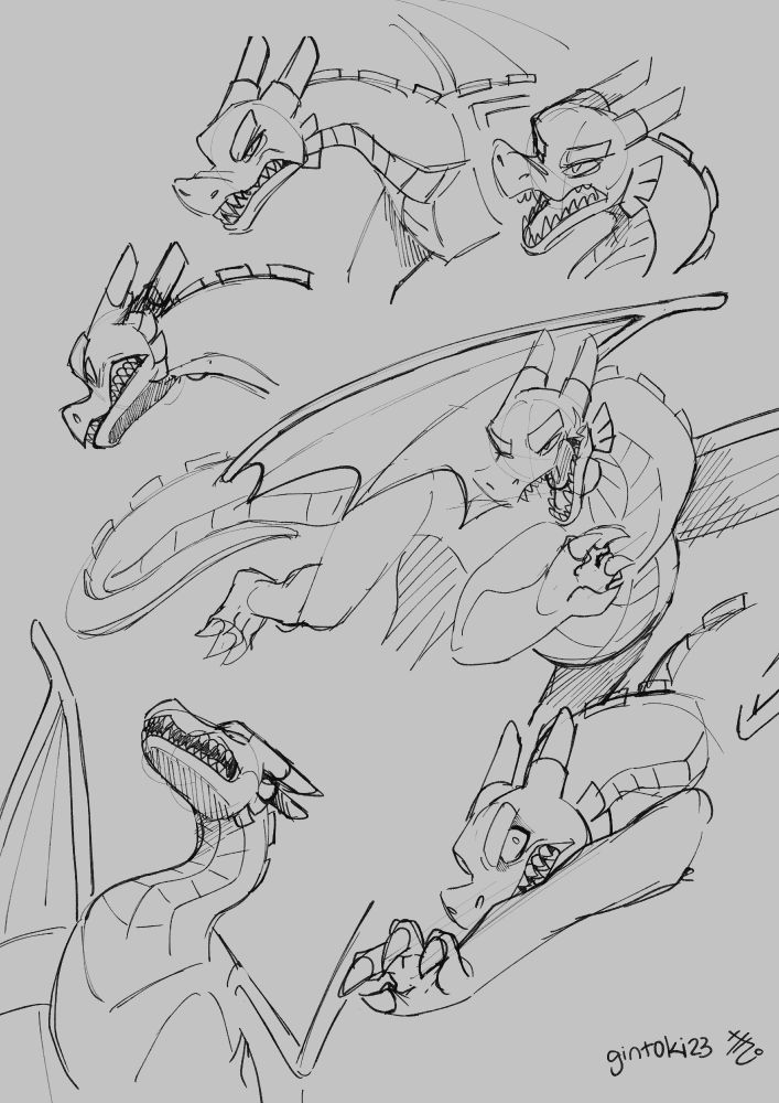Crescent from "The Boy Who Waves at Dragons" In different expressions. Mainly fight related ones.