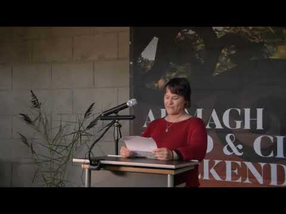 Susan Lanigan reading "Jesus in the Library"