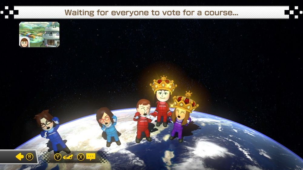 A screenshot of me and Sammy winning the crowns (we drew first place) 