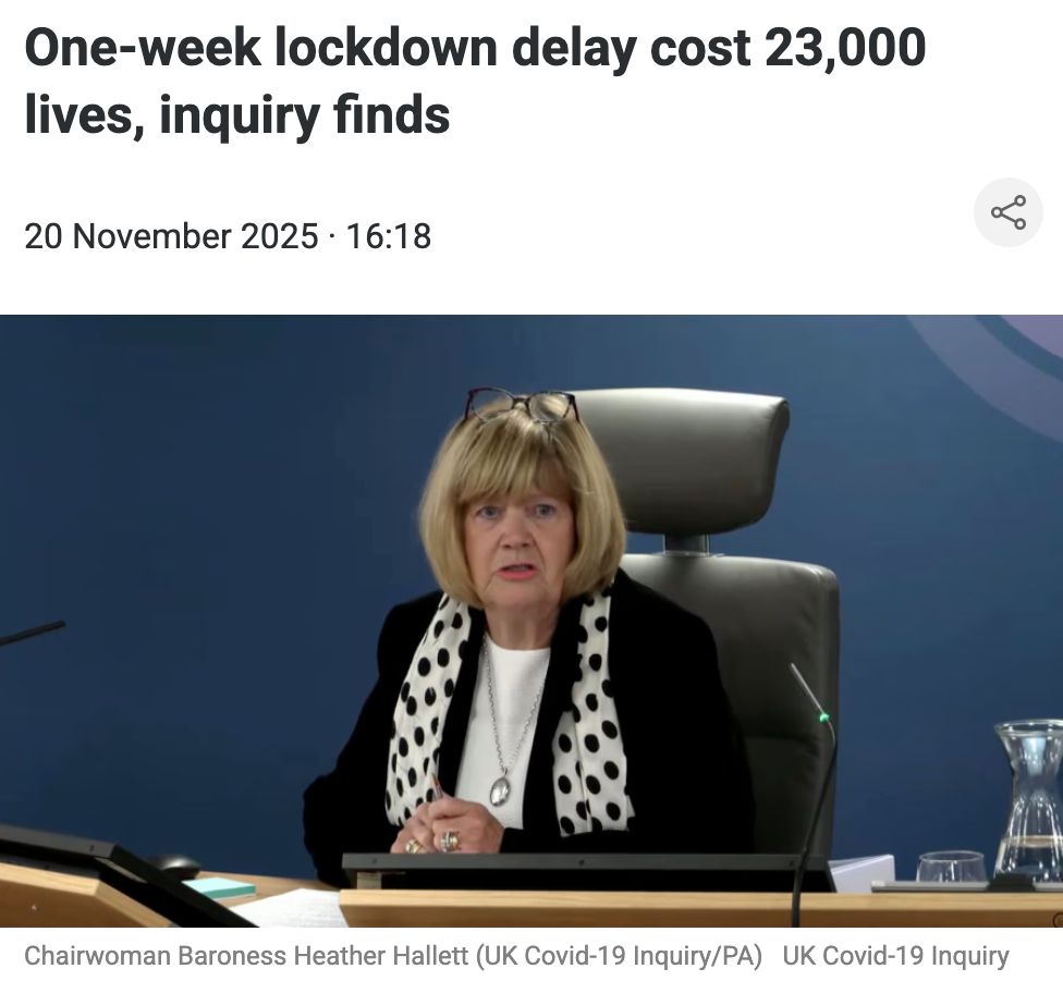 One-week lockdown delay cost 23,000 lives, inquiry finds