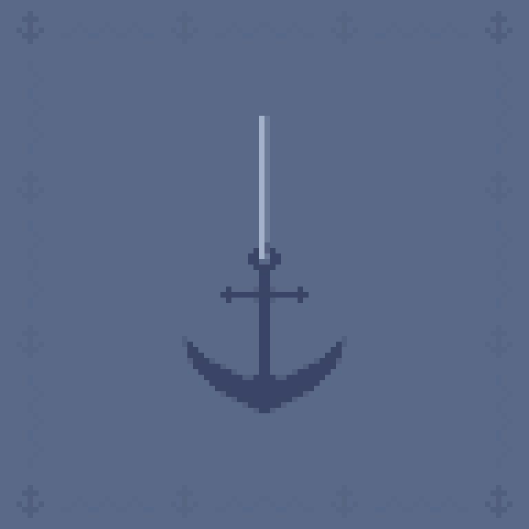 A pixel art animation of an anchor swaying back and forth.