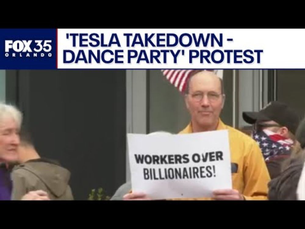 LIVE: 'Tesla Takedown - Dance Party' protest in Washington, D.C.