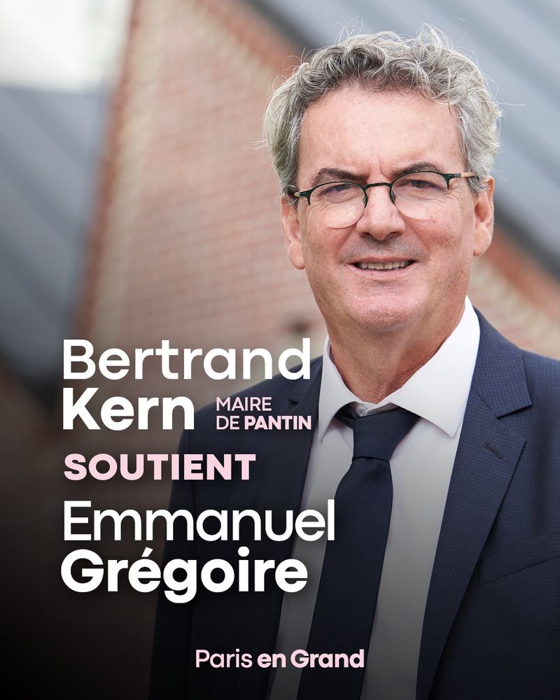 Bertrand Kern, maire de Pantin, soutien Emmanuel Grégoire
