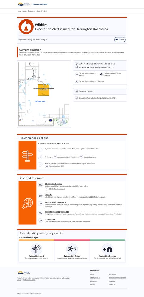 Screenshot of alert