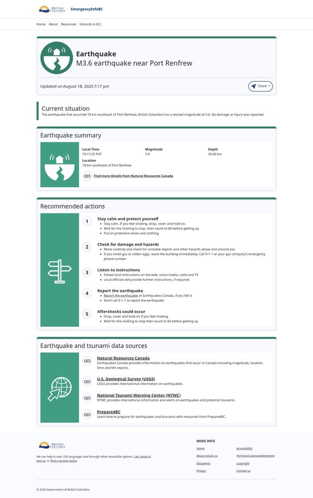 Screenshot of alert