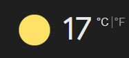 weather for my region is currently 17 degrees Celsius 