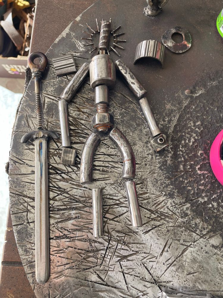 How they started out as an idea on my welding plate.