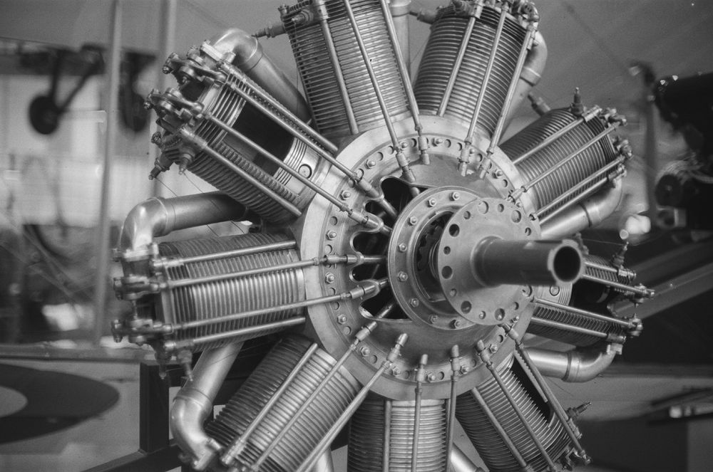 Radial engine at RAF hendon museum in London.