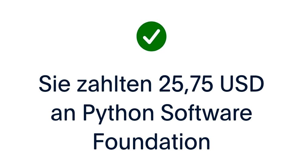 Payment approval - 25,75 USD to the python software foundation 