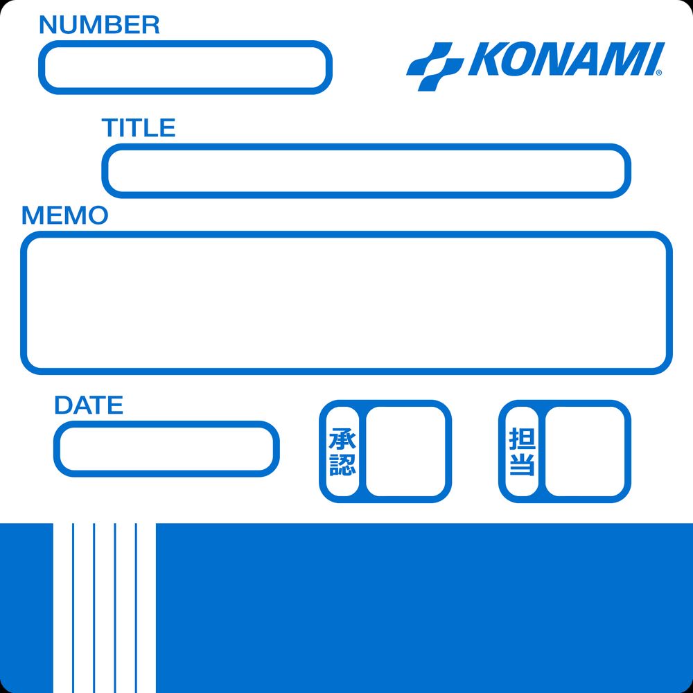 Replica of a Konami label sticker for 3.5'' floppy disks.