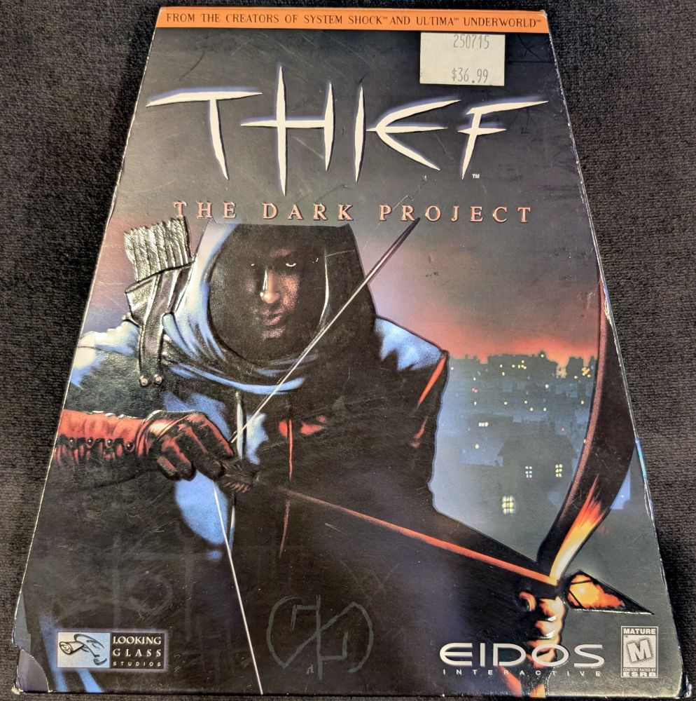 Original trapezoid-shaped big box physical copy of Thief The Dark Project
