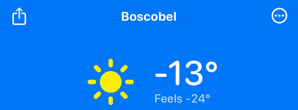 It’s really frickin’ cold this morning…-13°F/-25°C