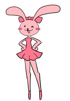Pinky, the pink rabbit!