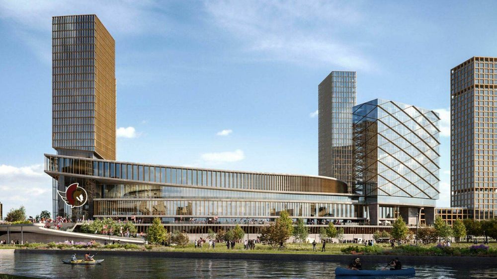 Concept art for a new Ottawa Senators arena at LeBreton Flats