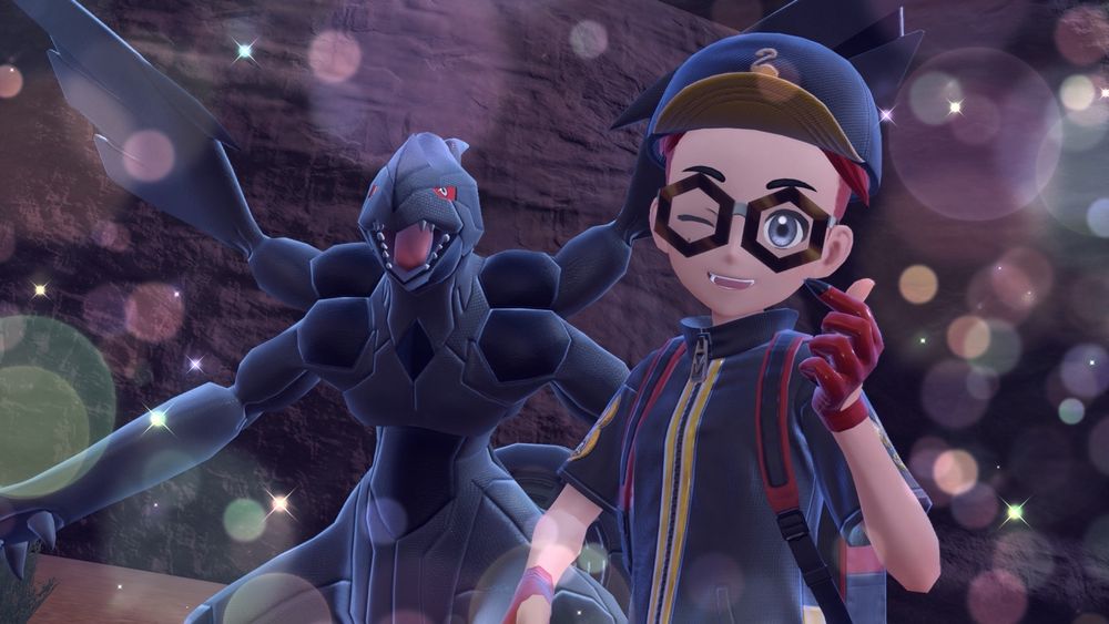 Zekrom going BLEH while Fletch makes a heart emoji with two fingers and winks