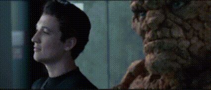 the collective gaslighting known as Fant4stic trying to make you believe that’s Reed Richards saying “Say that again?” to The Thing