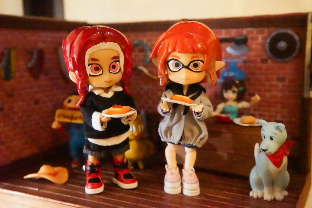 常連さんのジオラマと一緒に撮らせていただきました