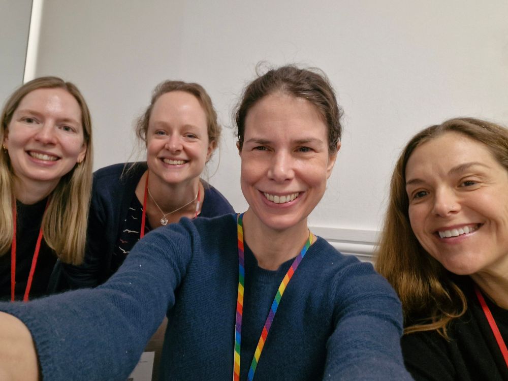 Picture of four people. L to R: Eva Bonnelyke, Jo Kershaw, Jen Jackson, Amy Kennedy 