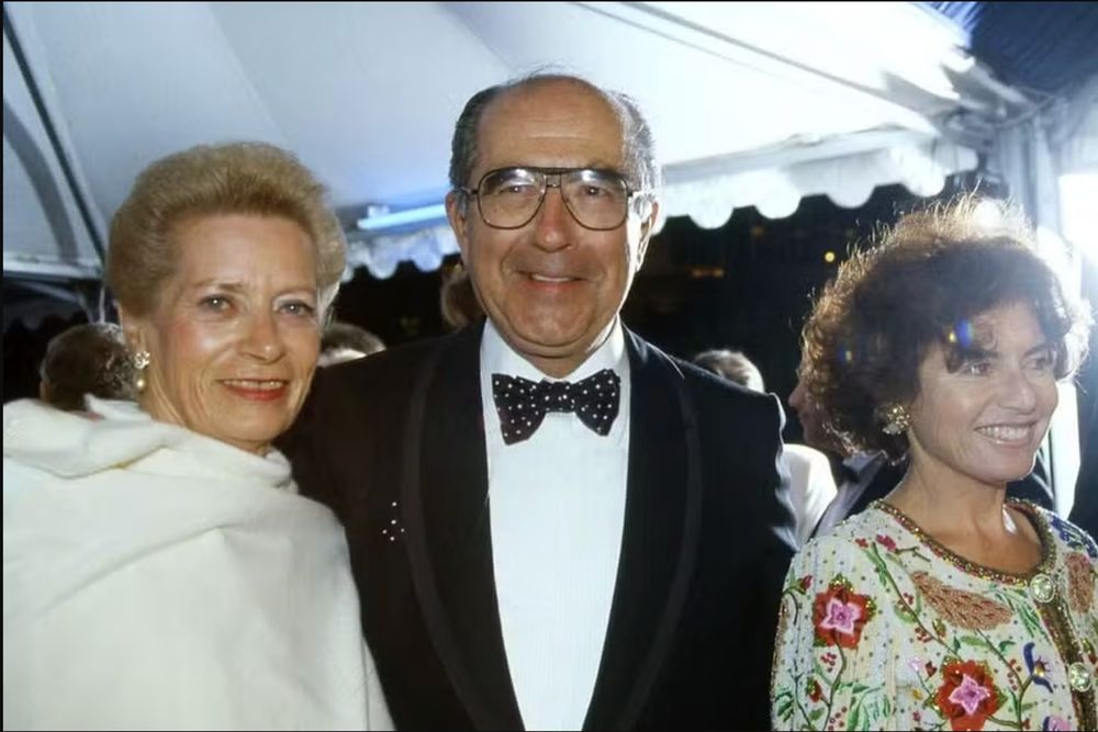 Francis Bouygues et sa femme, à Cannes 