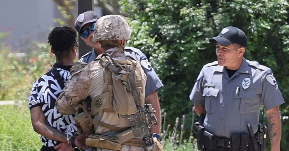 Exclusive: US Marines carry out first known detention of civilian in Los Angeles, video shows