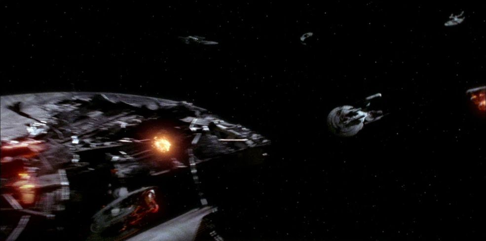 Debris of the Federation fleet that tried to intercept a Borg vessel en route to Earth at Wolf 359. 