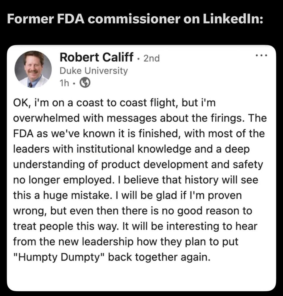 Former FDA commissioner discussing the end to the FDA as we know it.