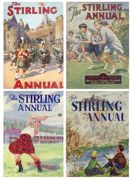 Covers of The Stirling Annual, published by the Stirling Tract Enterprise (University of Stirling Library, Special Collections)
