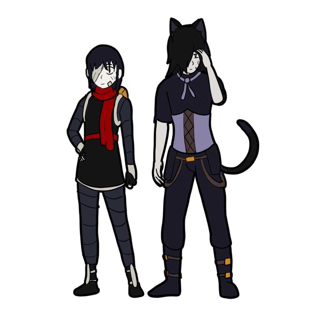 Itzi in carrions outfit and carrion in itzi's outfit