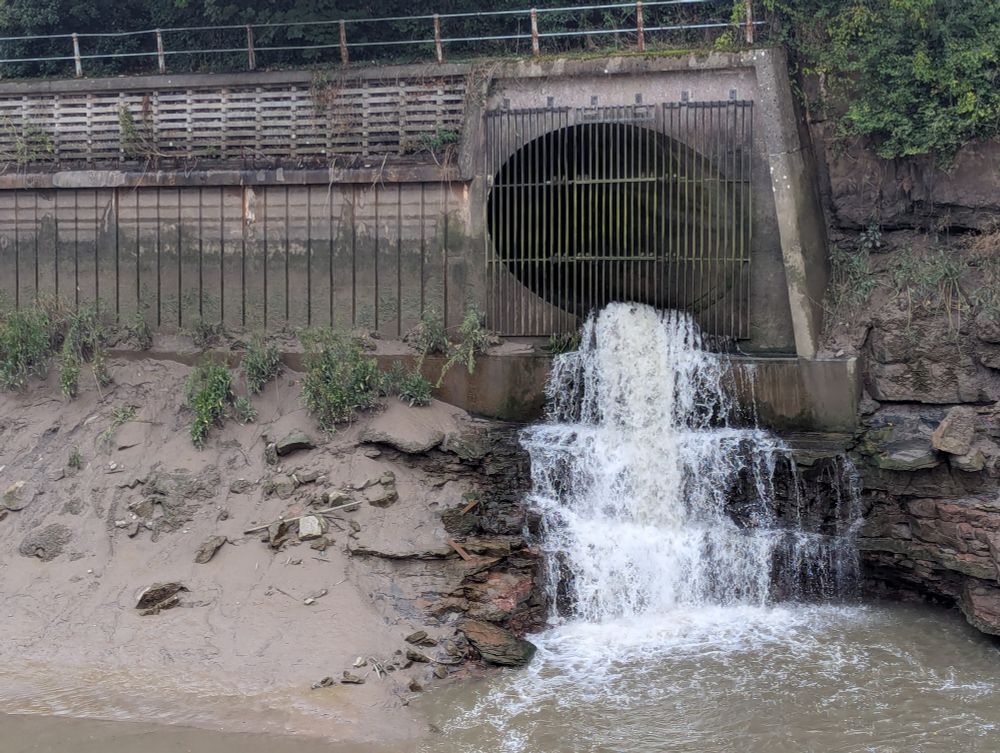 This storm drain runs under our road;