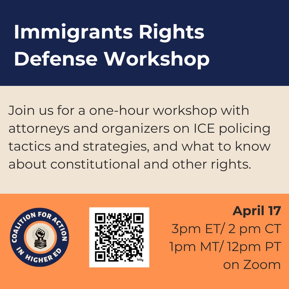 Registration information for the immigrants rights defense workshop.
