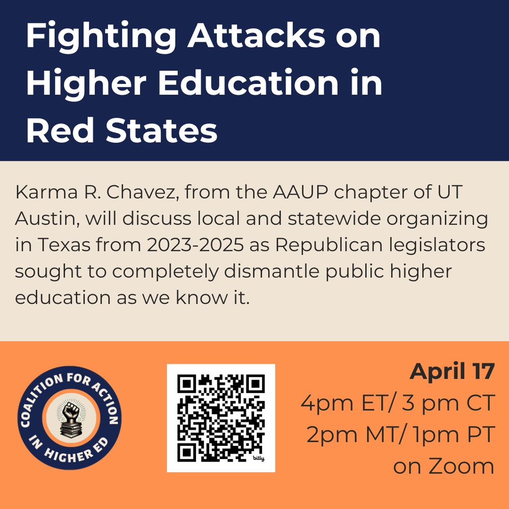 Registration information for the fighting attacks on higher ed in red states workshop.