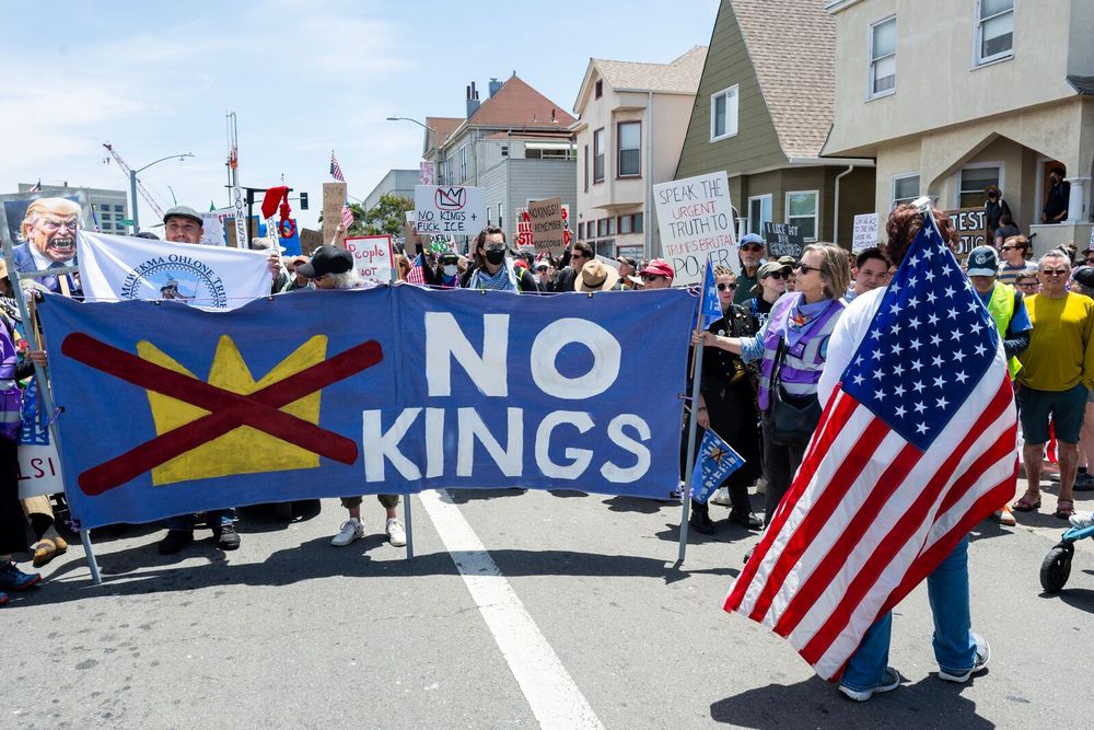 Photos: The people who marched in Oakland's massive ‘No Kings’ rally