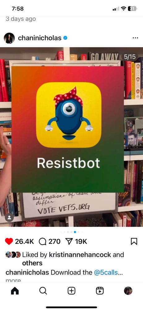 Screenshot of Resistbot, an app for activism. 