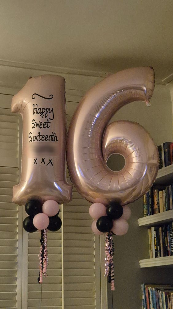 A 1 and a 6 balloon 